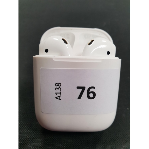 76 - PAIR OF APPLE AIRPODS 2ND GENERATION
in Lightning charging case