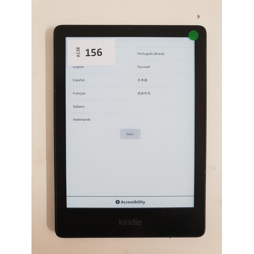 156 - AMAZON KINDLE PAPERWHITE 5 SIGNATURE EDITION E-READER
serial number G001 LG12 2313 0P1F
Note: It is ... 