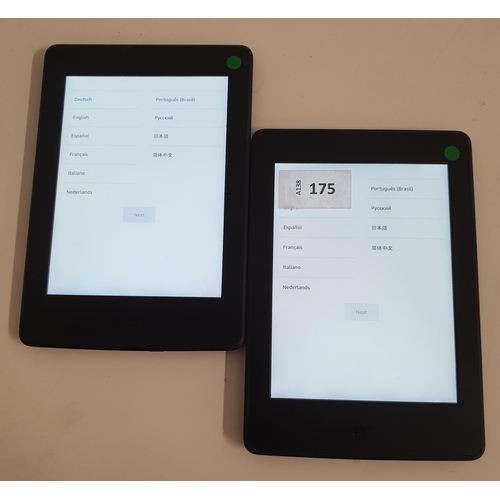 TWO AMAZON KINDLE PAPERWHTE 3 E-READERS
serial number G090 G105 6412 0CWD and G090 G105 7343 0E2Q (2)
Note: It is the buyer's responsibility to make all necessary checks prior to bidding to establish if the device is blacklisted/ blocked/ reported lost. Any checks made by Mulberry Bank Auctions will be detailed in the description. Please Note - No refunds will be given if a unit is sold and is subsequently discovered to be blacklisted or blocked etc.