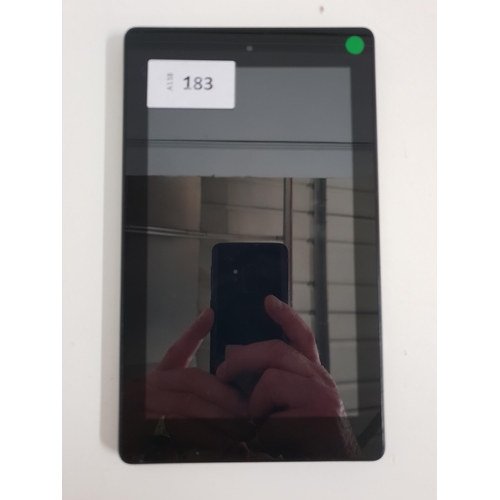 183 - AMAZON KINDLE FIRE 7 9TH GENERATION 
serial number G0W0 MB06 8353 F87F
Note: It is the buyer's respo... 