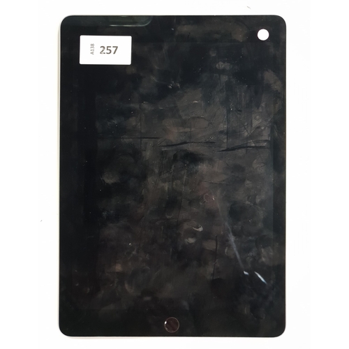 APPLE IPAD PRO 9.7 INCH - A1673 - WIFI 
serial number DMPT8DWNH1MJ. Apple account locked. 
Note: It is the buyer's responsibility to make all necessary checks prior to bidding to establish if the device is blacklisted/ blocked/ reported lost. Any checks made by Mulberry Bank Auctions will be detailed in the description. Please Note - No refunds will be given if a unit is sold and is subsequently discovered to be blacklisted or blocked etc.