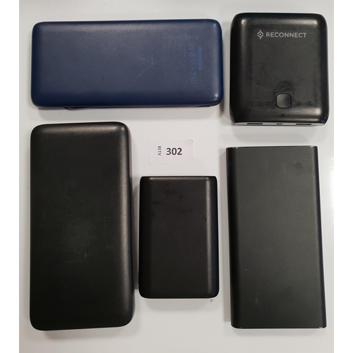 SELECTION OF FIVE POWERBANKS
including Anker and Belkin