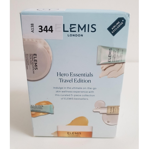 NEW AND BOXED ELEMIS HERO ESSENTIALS TRAVEL EDITION
containing Pro-Collagen Cleansing Balm (50g), Dynamic Resurfacing Facial Pads , Pro-Collagen Eye Revive Mask (4ml), Superfood Facial Oil (5ml), and Pro-Collagen Marine Cream (15ml) 
Note: slight damage to box