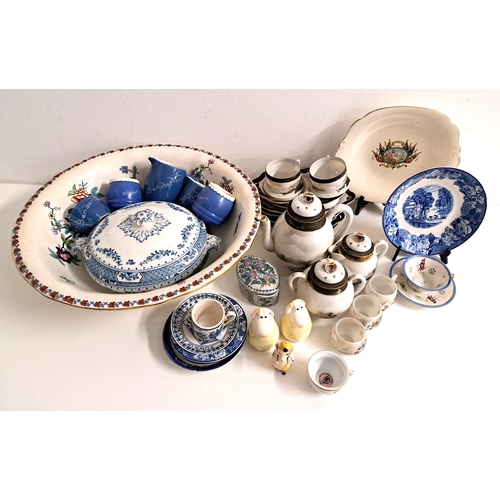 179 - MIXED LOT OF CERAMICS
including two Japanese part tea sets, Booths Pompadour pattern wash bowl, two ... 