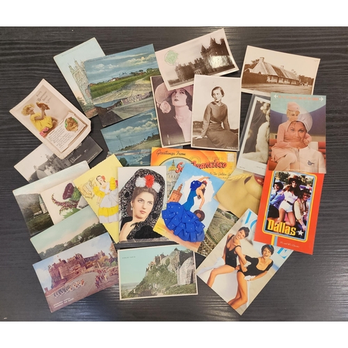 285 - LARGE SELECTION OF VINTAGE POST CARDS
including views of Scotland, stars of the stage and screen, vi... 