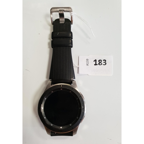 183 - SAMSUNG GALAXY WATCH 
model SM-R800, serial number R5AK8091B1E
Note: It is the buyer's responsibilit... 