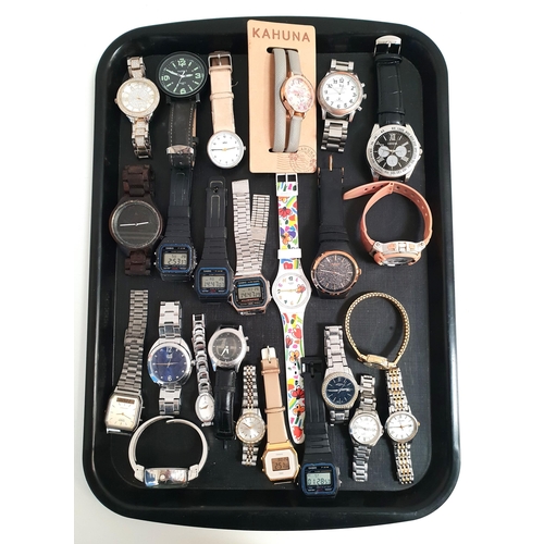 33 - SELECTION OF LADIES AND GENTLEMEN'S WRISTWATCHES
including Casio, Sekonda, Swatch, Accurist, Fossil,... 