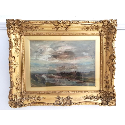 325 - SIR JAMES LAWTON WINGATE RSA (Scottish 1846-1924)
Heavy skies by the coast, oil on canvas, signed, 2... 