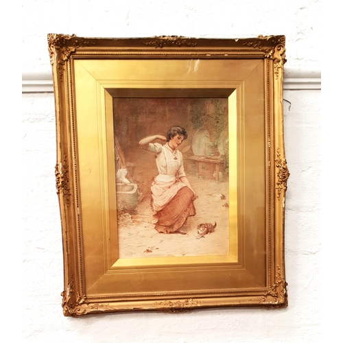 333 - BRITISH SCHOOL
Easily distracted, watercolour, monogrammed JP and dated 1908, 32cm x 23cm