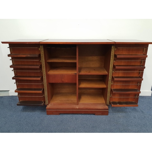 343 - CHINESE TEAK HOME BAR
with a fold out top above carved back and front panels opening to to reveal a ... 