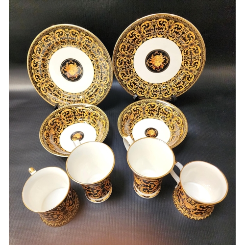 204 - VERSACE ROSENTHAL MEDUSA PORCELAIN SET
comprising two mugs, two tapering mugs, two plates and two bo... 