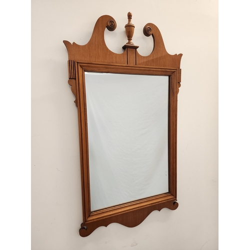 358 - AMERICAN EMPIRE STYLE MAHOGANY WALL MIRROR
with a plain rectangular plate, 105cm x 59.5cm