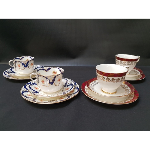 215 - ROYAL STAFFORD MORNING GLORY TEA SET
comprising five cups and six saucers and six side plates, toget... 