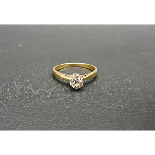 41 - DIAMOND SOLITAIRE RING
the round brilliant cut diamond approximately 0.5cts, on eighteen carat gold ... 