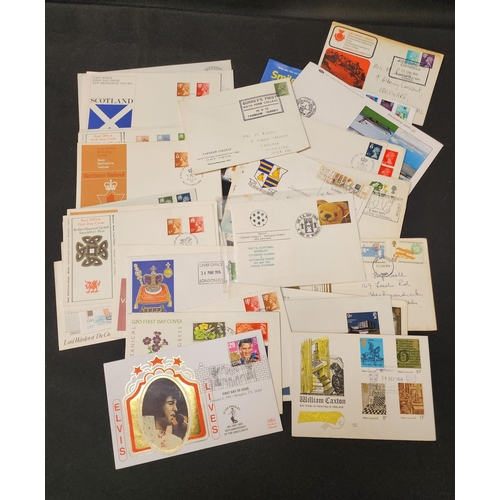 287 - LARGE SELECTION OF FIRST DAY COVERS
including County Cricket, Queen Mother 80th Birthday, Scotland, ... 