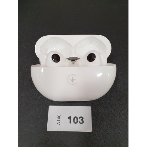 PAIR OF HUAWEI FREEBUDS WIRELESS EARBUDS
in charging case