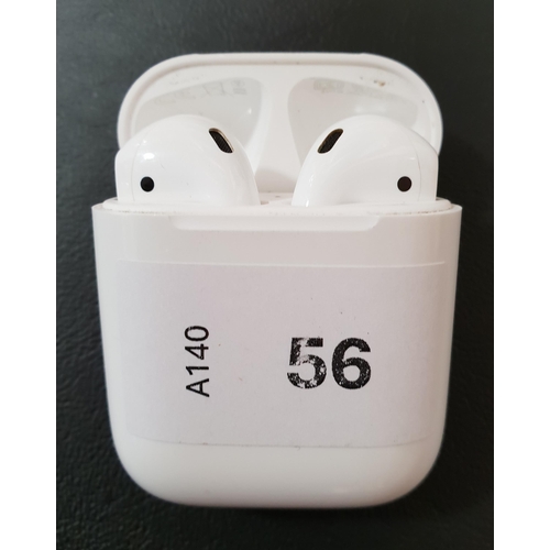 56 - PAIR OF APPLE AIRPODS 2ND GENERATION
in Lightning charging case