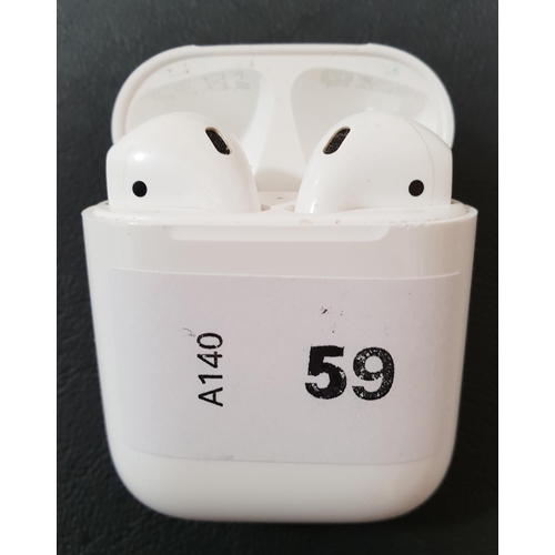 59 - PAIR OF APPLE AIRPODS 2ND GENERATION
in Lightning charging case