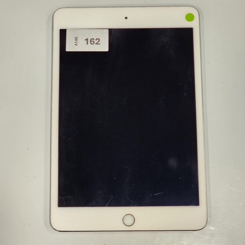 APPLE IPAD MINI 4 - A1538 - WIFI  
serial number F9FTM00BGHKK. Apple account locked. 
Note: It is the buyer's responsibility to make all necessary checks prior to bidding to establish if the device is blacklisted/ blocked/ reported lost. Any checks made by Mulberry Bank Auctions will be detailed in the description. Please Note - No refunds will be given if a unit is sold and is subsequently discovered to be blacklisted or blocked etc.