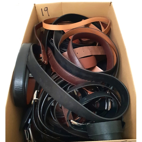 ONE BOX OF LADIES AND GENTS BELTS