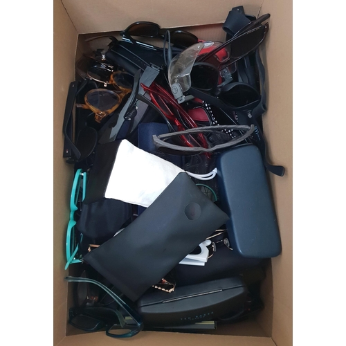 ONE BOX OF BRANDED AND UNBRANDED GLASSES AND SUNGLASSES
Note: some sunglasses may contain prescription lenses.