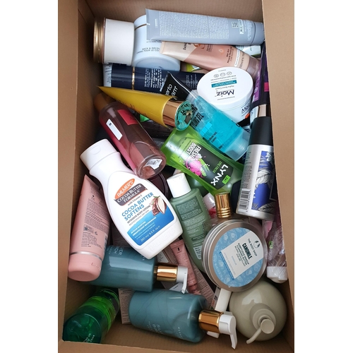 ONE BOX OF COSMETIC AND TOILETRY ITEMS
including Liz Earle, The Body Shop, Victoria's Secret, Ted Baker and Golddigga