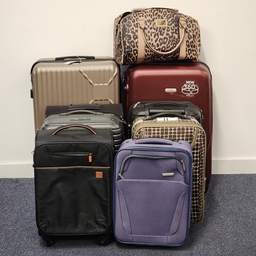 EIGHT SUITCASES AND A HOLDALL
including Antler, Eagle, Red & Bobo, Perfect Line, etc.
Note: All cases and bags are empty