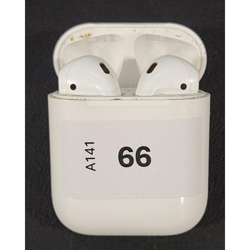 PAIR OF APPLE AIRPODS 2ND GENERATION
in Lightning charging case
Note: slightly dirty and left earbud model number not visible as too worn