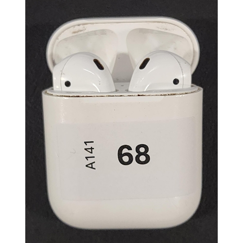 PAIR OF APPLE AIRPODS 2ND GENERATION
in Lightning charging case
Note: left earbud model number not visible as too worn