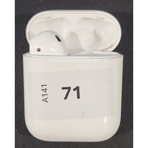 SINGLE LEFT APPLE AIRPOD 2ND GENERATION
in Lightning charging case
Note: earbud model number not visible as too worn