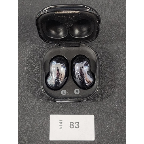 PAIR OF SAMSUNG EARBUDS
in charging case, model SM-R180
