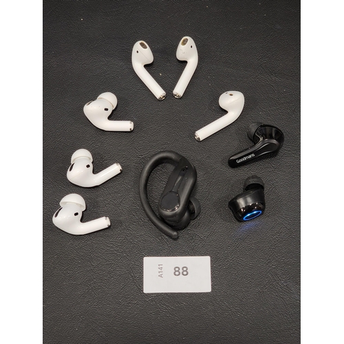 SELECTION OF LOOSE EARBUDS
including Apple and Goodmans (9)