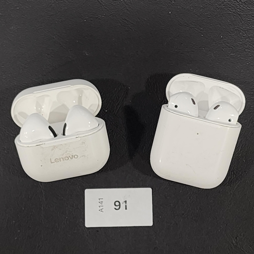 TWO PAIRS OF EARBUDS
including Lenovo