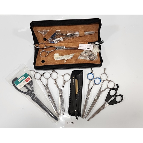 SELECTION OF NINE PAIRS OF HAIRDRESSING SCISSORS
together with one cut throat razor and including Legami milano, Toni&Guy, Markhor, and Yoi-chopper
Note: You must be over 18 years of age to bid on this lot.