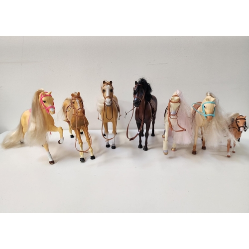 305 - SELECTION OF MATTEL BARBIE HORSES AND HORSE RELATED ACCESSORIES
comprising car, with horse box trail... 