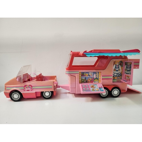 305 - SELECTION OF MATTEL BARBIE HORSES AND HORSE RELATED ACCESSORIES
comprising car, with horse box trail... 