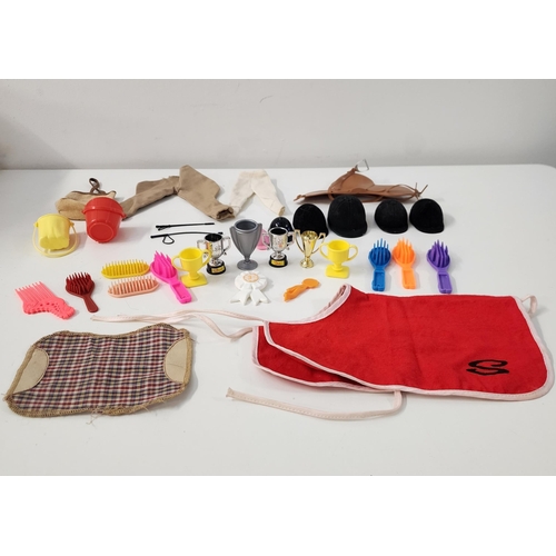 305 - SELECTION OF MATTEL BARBIE HORSES AND HORSE RELATED ACCESSORIES
comprising car, with horse box trail... 