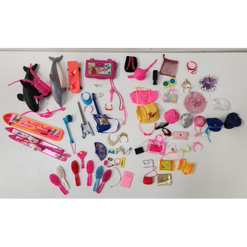 306 - SELECTION OF ELEVEN MATTEL AND OTHER DOLLS  AND A LARGE SELECTION OF BARBIE CLOTHING AND ACCESSORIES... 