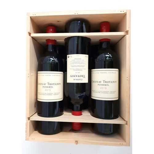 CHATEAU TROTANOY POMEROL 2015
6 bottles, in original wooden case, 75cl and 15%
