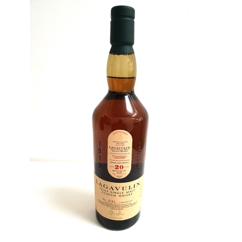 LAGAVULIN FEIS ILE 2020 20 YEAR OLD ISLAY SINGLE MALT SCOTCH WHISKY
From refill and PX/Oloroso seasoned hogsheads. Bottled 2020. Limited edition number 5161 of 6000. 70cl and 54% abv. Level mid neck. 1 bottle