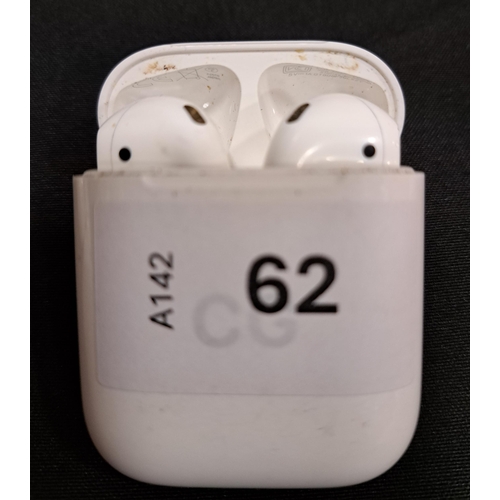 PAIR OF APPLE AIRPODS 2ND GENERATION
in Lightning charging case
Note: case inside is dirty, case personalised with 'CG' on the front