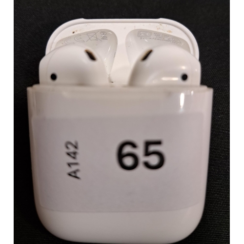 65 - PAIR OF APPLE AIRPODS 2ND GENERATION
in Lightning charging case