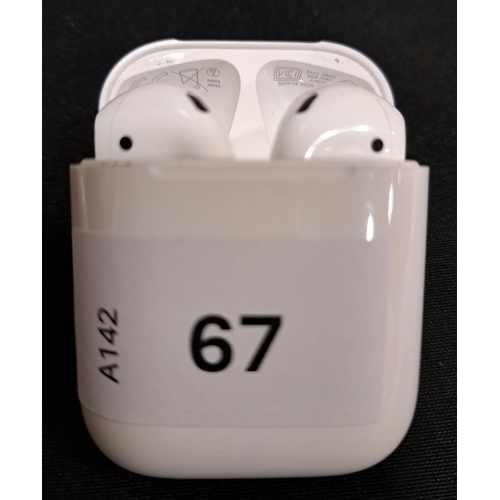 67 - PAIR OF APPLE AIRPODS 2ND GENERATION
in Lightning charging case