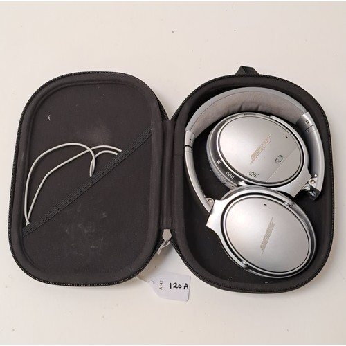 120A - PAIR OF BOSE HEADPHONES
in carry case; Serial number 077062Z92502036AZ