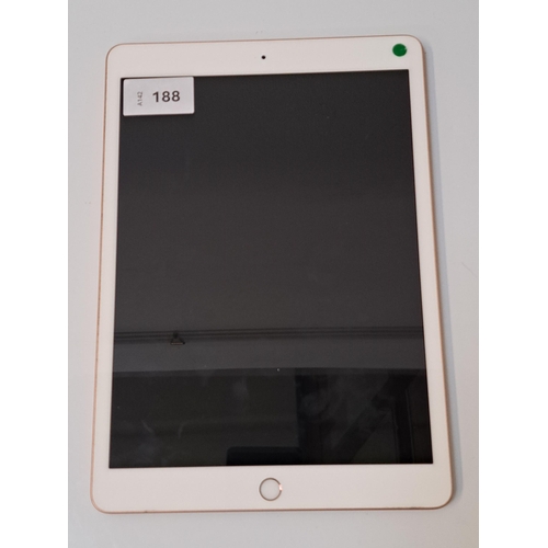 188 - APPLE IPAD 7TH GENERATION - A2197 - WIFI 
serial number F9FZT294MF3P. Apple account locked. Note: sc... 