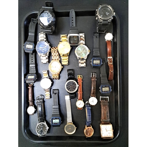 12 - SELECTION OF LADIES AND GENTLEMEN'S WRISTWATCHES
including Fossil, Casio, G-Shock, Emporio Armani, G... 