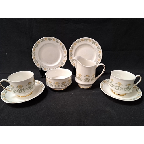 PARAGON FIONA PATTERN PART TEA SET
comprising six cups, nine saucers, eight side plates, milk jug and sugar bowl (25)