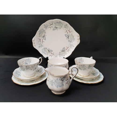 243 - ROYAL ALBERT SILVER MAPLE TEA SET
comprising six tea cups and saucers, six side plates, sandwich pla... 