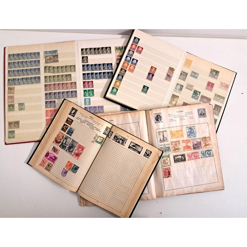 SELECTION OF BRITISH AND WORLD STAMPS
contained in four albums, together with a selection of loose stamps