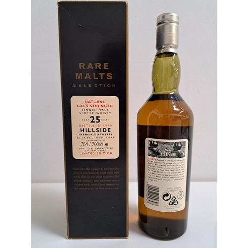 385 - HILLSIDE 25 YEAR OLD SINGLE MALT SCOTCH WHISKY 
from the Glenesk distillery, Rare Malts Selection. D... 